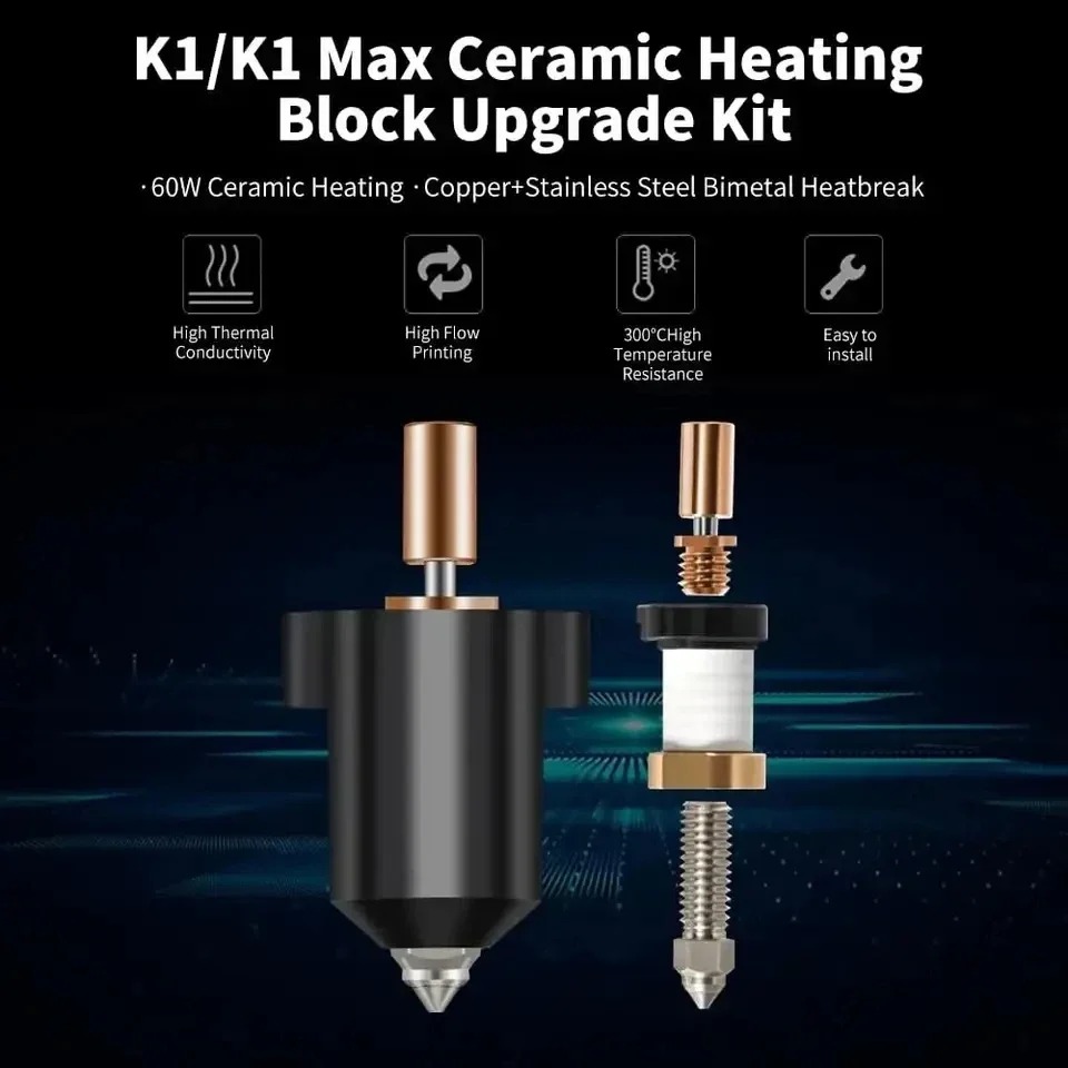 ชุดบล็อคความร้อนเซรามิก K1แบบพ - High Flow Ceramic Hotend บทวิจารณ์และราคา
